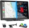 9" Upgraded Wireless Carplay Screen For Car, Built-in Apps Net-flix Youtube Tiktok, Portable AI Magic Box For Apple Car Play & Android Auto Screen With HD Backup Camera, Voice Assistant, OTA Updates