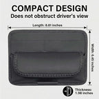 Car Visor Organizer – Sun Visor Storage Pouch Holder for Vehicle Truck SUV, PU Leather Auto Interior Accessories for Registration Document, Gas Card & Sunglasses, Universal Fit (Black)