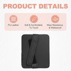 Car Sun Visor Organizer 6.02" x 4.76" Leather Multi-Pocket Visor Card Sleeve Pocket Car Truck SUV Interior Storage Pouch for Driving License Credit Cards Bills Sunglasses, Black