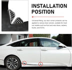 2 PCS Car Door Corner Protector Edge Guards, PVC Carbon Fiber Style Anti-scratch Guard, Waterproof Self-adhesive Protective Decoration, Universal for Most Vehicles (Black & 02)