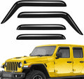 Extra Durable Window Deflectors Tape-On Window Visors Rain Guards Fit for Jeep Gladiator 2020-2026, Sun Visors, Wind Vent for Shades, Exterior Car Accessories - 4pcs. AG0545