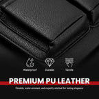 Car Door Side Storage Pocket, Leather Auto Window Armrest Pad with Multiple Pockets, Multi-Functional Door Storage Bag Elbow Rest Pad for Cars Trucks SUVs, Car Accessories