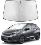 Windshield Sunshade Compatible for Honda Fit 2007-2022 2023 2024, Sun Visor for Front Windshield & Window Sun Shade Cover, UV Heat Blocker & Protector, Car Accessories