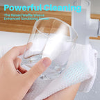 Microfiber Waffle Weave Cleaning Cloth,Highly Absorbent Kitchen Towels,Quick Drying Lint Free Dish Towels for Kitchen,9 Pack,White,11.8×11.8 inch