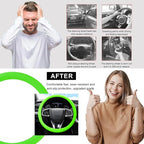 Car Steering Wheel Cover, 13 to 14.17 inches Anti-Slip Silicone Steering Wheel Protector, Soft Flexible Shock-Absorbent Steering Wheel Protective Cover for Most Car Models (Green)