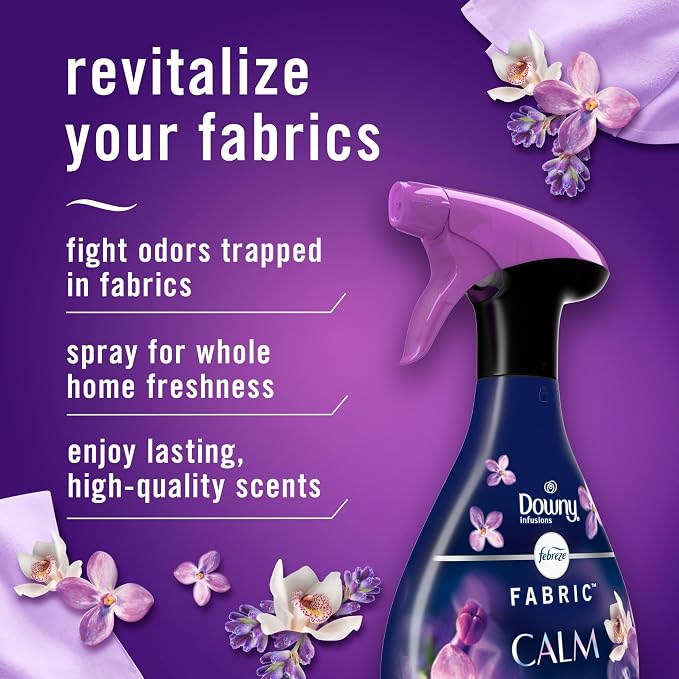 Odor-Fighting Fabric Refresher, Downy Calm and Downy April Fresh, 16.9oz, 2 pack