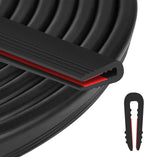 Rubber Edge Trim U Channel - 1/12" Self Adhesive Sheet Metal Edge Guard Protector, EPDM Seal Strip for Car Doors, Steel Plates, Glass, Hatches, Table Corners, Fit 1/12"(2mm), 10Ft, Black