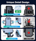 Upgrade Ultra Stable Car Phone Holder Mount【Double Lock Metal Clip】 Universal Air Vent Phone Mount,Mobile Cell Phone Holder for Your Car,for iPhone 17 Pro Max 16 and All Phone