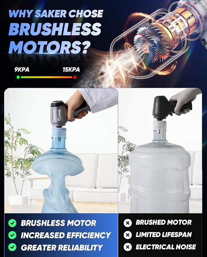 Car Vacuum Portable Cordless Handheld Car Vacuum 15000PA High Power with Brushless Motor and Blower for Cars,Office,Home Cleaning HL107B
