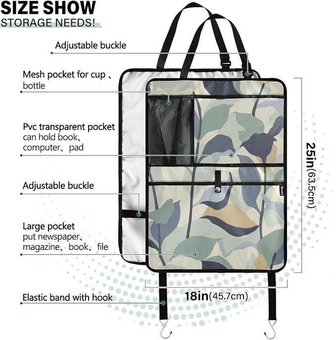 Kick Mats Backseat Protector with Anti Kick Design Offering Safety and Space for Backseat Essentials