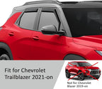 Voron Glass in-Channel Extra Durable Rain Guards for Chevrolet (Chevy) Trailblazer 2021-2026, Window Deflectors, Vent Window Visors, 4 Pieces - 200826