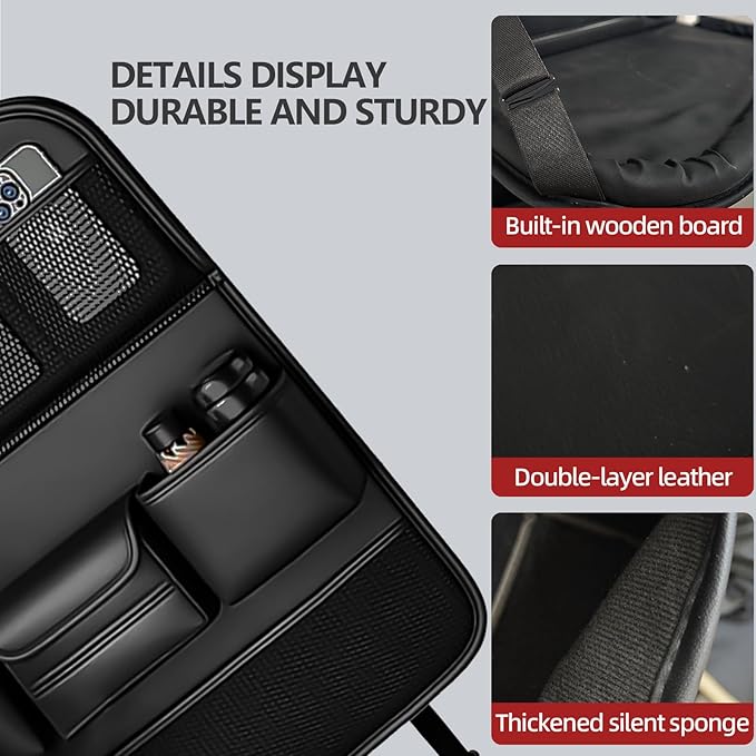 Car Seat Organizers,Multi-functional Back Seat Protectors, Storage Pouches, and Tray Holders (for Cars, Kids, Seat Back and Rear Seats)（Black1 Pcs）