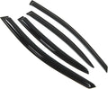 WD2-249 Dark Smoke 4 Pcs Set Window Visor (Outside Mount) Deflector Rain Guard Compatible with 2006-2011 Hyundai Accent