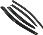 WD2-249 Dark Smoke 4 Pcs Set Window Visor (Outside Mount) Deflector Rain Guard Compatible with 2006-2011 Hyundai Accent