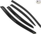 Outside Mount Window Vent Visors Rain Guards Compatible with Hyundai Accent 2006-2011 | Side Window Wind Deflectors Rain Shields | Smoke Tinted, 4 Pcs Set, DGWV-249