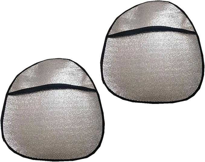 Universal Car Steering Wheel Sun Shade Cover, 2PCS Heat-Resist Aluminum Foil Steering Wheel Cover for Most of Car SUV Truck Van,17.32x19.68inch/44x50cm