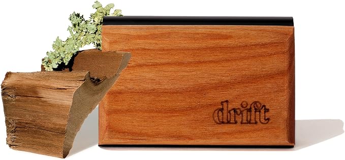 Drift Car Air Freshener - The Original Wood Air Freshener - Car Odor Eliminator - Long Lasting Scent - Metal Clip - Essential Oils - Clean Ingredients - Amber Scent 3 Pack Starter Kit - CLIP INCLUDED