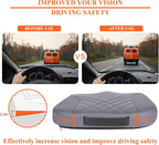 Premium Car Seat Cushion, Memory Foam Driver Seat Cushion to Improve Driving View- Coccyx & Lower Back Pain Relief - Seat Cushion for Car, Truck, Office Chair (Leather Gray)