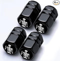 4Pack Skeleton Tire Valve Caps Universal Tire Air Cap Valves Stem Covers | Aluminum Alloy Rust-Proof Valve Stem Caps, for Auto SUV Truck Motorcycle Bicycle, Terror Skull Gifts for Women Men Drivers