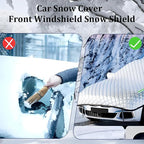 Car Windshield Snow Cover, 7-Layer Thickened Windproof Waterproof Windscreen Snow LCE Frost Protection, Automotive Exterior Windshield Ice Cover, Universal for Vehicles (66.9 × 19.7'')