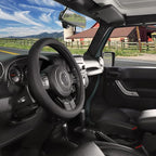 Car Steering Wheel Cover for F-150 Tundra Range Rover 15.5-16 inch, Black Microfiber Leather