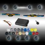 New Features Forward and Reverse Parking sensors, Option to Measure Distance in inches, bidirectional Display Option, and Customizable Digital Direction 18 Color Probes to Choose from(Matte Black)