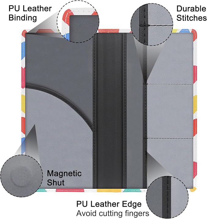 Premium Car Registration & Insurance Card Holder with Magnetic Shut, Vehicle Glove Box Car Organizer - For Documents, Cards, License (Heart symbol)