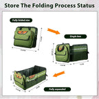 Trunk Organizer, Heavy-Duty Storage for Car & SUV, Foldable Waterproof Car Organizer with Cooler, Collapsible Multi-Compartment Storage, 95L-M003 (Standard Green, Standard)
