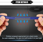 Vehicle Door Edge Guard, 16.4ft U Shape Rubber Edge Trim Seal Strip Protector Universal for Car Truck ATV Boat Multifunctional No Glue PVC Iron Blue