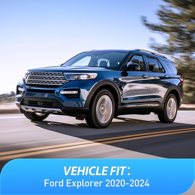 Side Window Deflectors for Ford Explorer 2020 2021 2022 2023 2024 2025 2026 Window Visors Rain Guards, Vent Shade for Fresh Air, Rain & Snow Protection, Wind Noise Reduction-4PCS