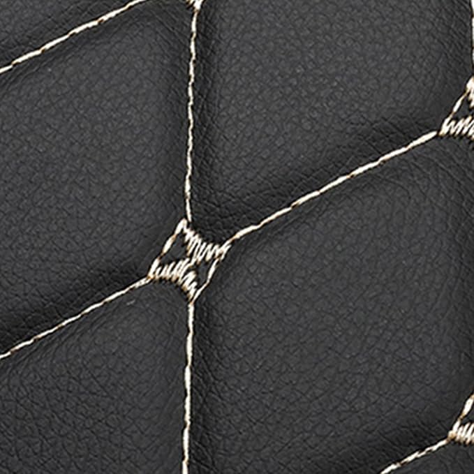 Car Seat Back, PU Leather Rear Seat Protector Kick Mat Cover with a Pocket, Easy to Clean Wear