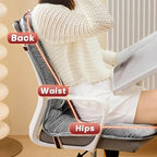 Office Heated Seat Cushion for Desk Chair,Upgraded Lumbar Support Seat for Cushions for Dorm Desk Chair with Back, USB Interface, 3-Speed Temperature Control (Black)