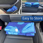 Waterproof Back Seat Cover for Dogs and Kids, Car Seat Protector Under Baby Car Seat, Child and Dog Car Seat Cover Blanket for Rear Bench(Conch Shells Starfish, Rear Bench Seat Towel)
