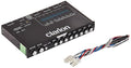 EQS755 7-Band Car Audio Graphic Equalizer with Front 3.5mm Auxiliary Input, Rear RCA Auxiliary Input and High Level Speaker Inputs, BLACK