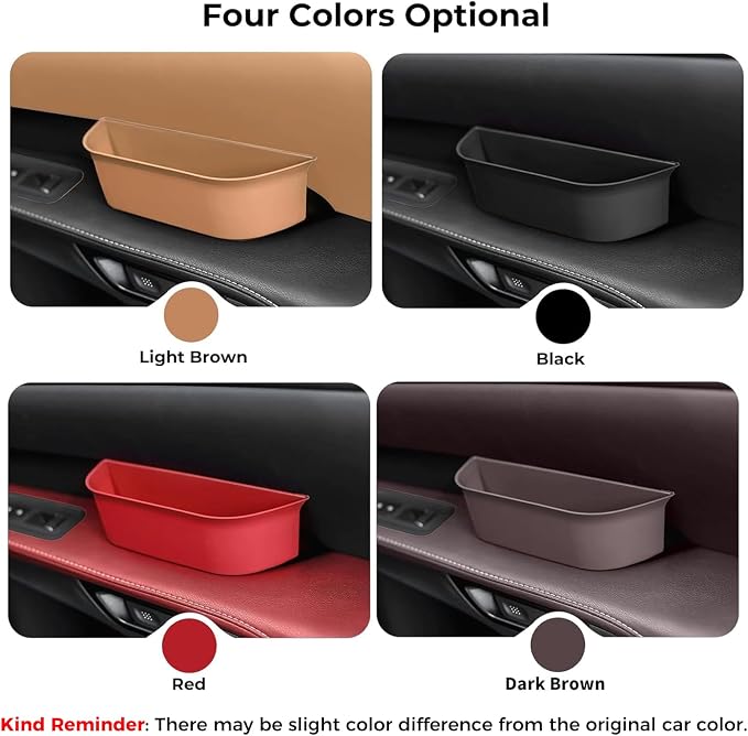 4PCS Door Side Storage Box for Lexus RX 350h 450h 500h 2023 2024 2025 Car Door Accessories, Front Rear Door Insert Organizer Tray Door Handle Storage (Black)