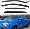 Window Visor Rain Guards Compatible with 2016-2022 Tacoma Double/Crew Cab with 4 Full Size Doors Tape-On(No-Drill Smoke Wind Deflectors Vent Visors for Trucks