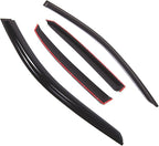 Outside Mount Window Vent Visors Rain Guards Compatible with Audi A3 Sedan 2013-2015 | Side Window Wind Deflectors Rain Shields | Smoke Tinted, 4 Pcs Set, DGWV-777
