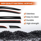 Tape-On Rain Guards for Rav4 2026+, Side Window Deflectors Visor Rain Guards Vent Guard Shade Deflectors Compatible with Toyota Rav4 Accessories 2026 2027 6-Pack