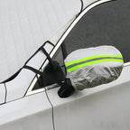 Car Magnetic Windshield Snow Cover, 4 Layers WAaterproof Windproof Protection,Snow,Ice,Sun,Frost Defense, Universal for SUV, Truck, Sedan, Van (Silver)