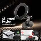 Fits MagSafe Car Mount for Car Dash&Tesla Screen[All-Metal] Magnetic Phone Holder, [Flexible Three-axis]360° Rotation Car Mount Strong Magnets Car Phone Holder for iPhone 17 16 15 14 Pro Max