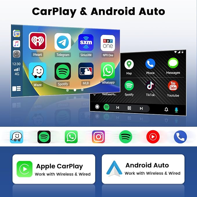 2+64G for 2011-2016 Nissan Juke Android 15 Car Stereo Wireless Apple CarPlay Android Auto, 9 inch Touch Screen Radio WiFi Bluetooth GPS FM RDS+Free AHD Backup Cam