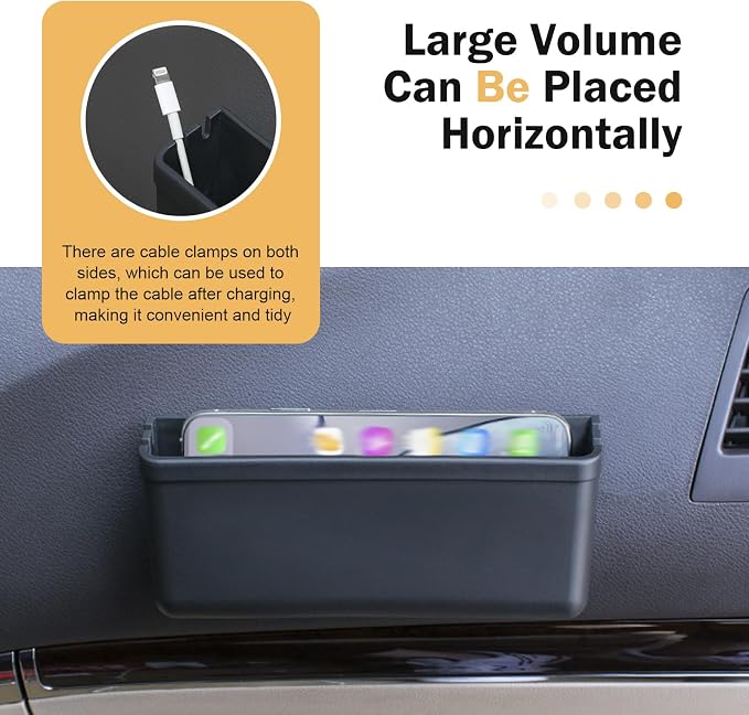 Car Storage Bag, Multifunctional Center Console Organizer, Car Side Storage Pocket Tray, for Seats Doors Consoles (Black)
