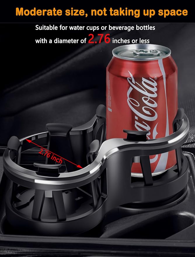 Car Cup Holder Expander with Adjustable Base Fits Mugs & Ashtray | Fit Bottle within 2.7”|With Expandable Base|2 in 1 Cup Holder Adapter| for Car with Expandable Insert