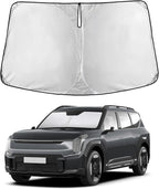 Windshield Sunshade Compatible for Kia EV9 2024 2025 2026, Sun Visor for Front Windshield & Window Sun Shade Cover, UV Heat Blocker & Protector, Car Accessories