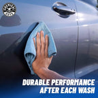 Workhorse Professional Microfiber Towels, Blue - 6 Pack Ultra-Soft Blend Detailing Towels for Wax, Glaze, Interior, Glass & All-Purpose Cleaning 16" x 16"