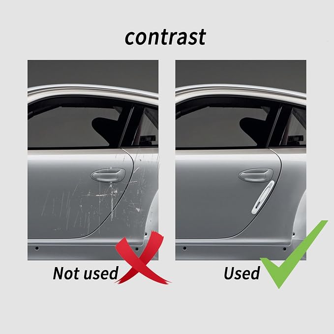 4PCS Car Door Edge Guards,Anti-Scratch Car Door Protector Trim Strip with Self Adhesive for Car Decor,Universal Exterior Car Accessories Door Guards for Cars Trucks SUVs (White)