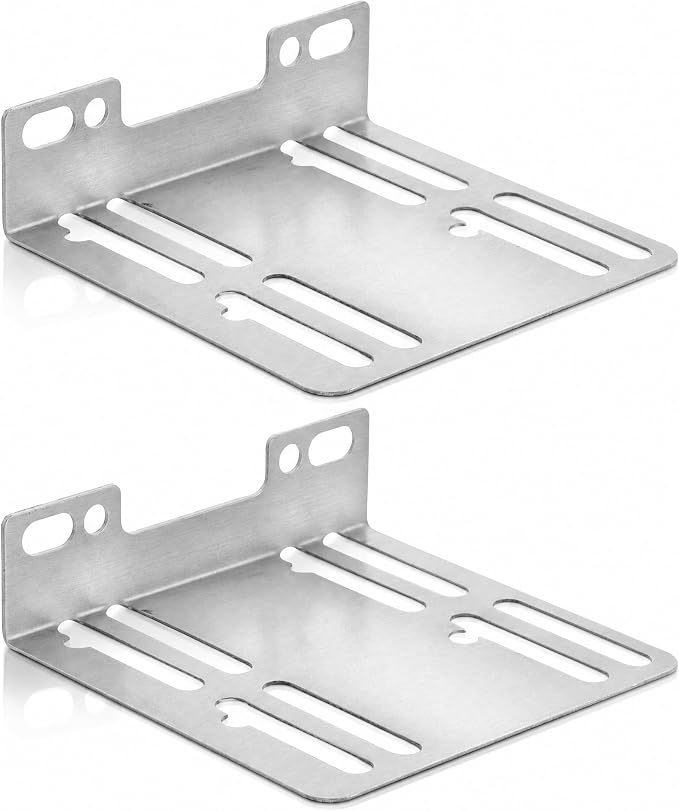 Car Stereo Install Kit Pair Audio Bracket for Double Din Radio Mount Navigation Audio Stand Iron Body Bracket for Secure Headboard Mounting 2 Pcs