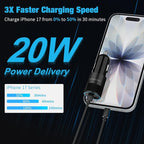 6 Pack 35W Fast USB C Car Chargers, PD 20W Type C Charging Port + 15W USBA Auto Plug, 12V Cigarette Lighter Adapter Bundle for iPhone 17 16 15 14, iPad, Samsung Galaxy S26 S25, Google Android Phones