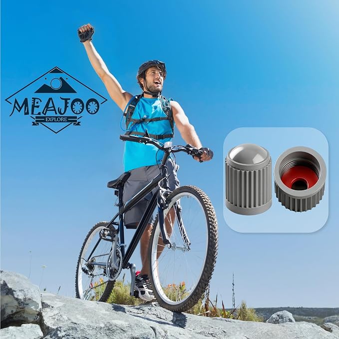 15PCS Tire Valve Stem Caps, Corrosion Resistant, with O Rubber Ring, Airtight Seal Heavy Duty Dustproof Tire Valve Stem Covers for Cars, SUV, Trucks, Bikes, Motorcycles, Bicycles(Gray)