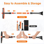 47.2" Ice Scrapers for Car Windshield and Extendable Snow Brush with Foam Grip and 360° Pivoting Brush Head for Auto Car Truck and SUV(Orange)